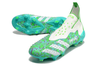 Adidas Predator Freak+ FG High-Tops Soccer Cleats - White/Green