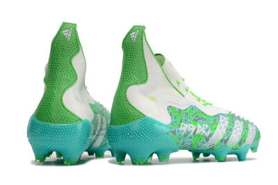 Adidas Predator Freak+ FG High-Tops Soccer Cleats - White/Green