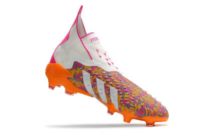 Adidas Predator Freak+ FG High-Tops Soccer Cleats - White/Orange