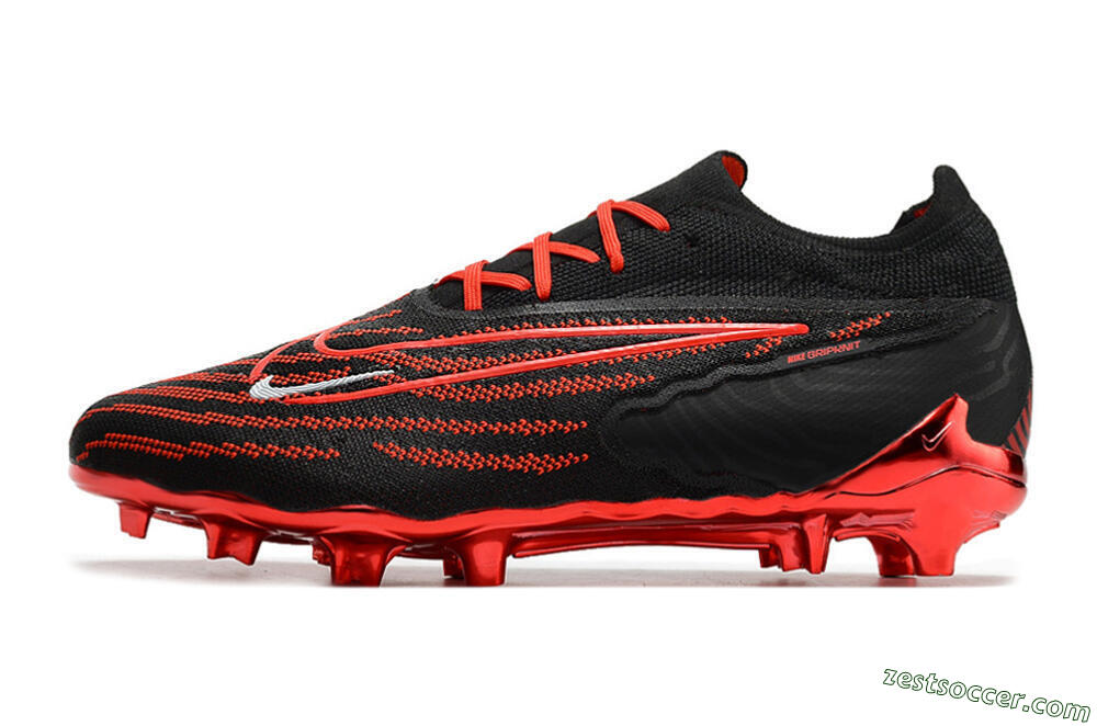Nike Phantom GX Elite FG Low-Tops Soccer Cleats - Black/White 2
