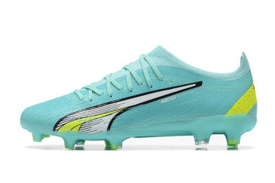 Puma Ultra Ultimate FG Low-Tops Soccer Cleats - Blue/White/Green