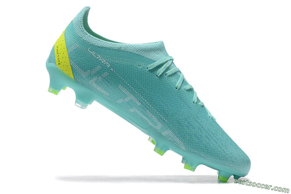 Puma Ultra Ultimate FG Low-Tops Soccer Cleats - Blue/White/Green 7