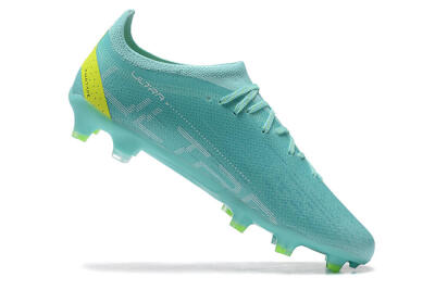 Puma Ultra Ultimate FG Low-Tops Soccer Cleats - Blue/White/Green