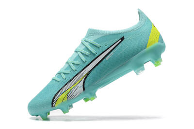 Puma Ultra Ultimate FG Low-Tops Soccer Cleats - Blue/White/Green