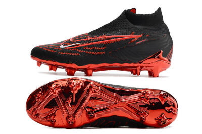 Nike Phantom GX Elite DF FG High-Tops Soccer Cleats - Black/Red