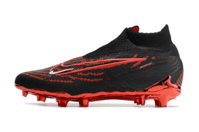 Nike Phantom GX Elite DF FG High-Tops Soccer Cleats - Black/Red