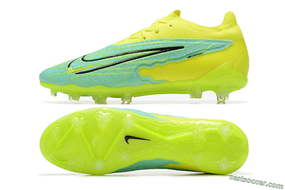 Nike Phantom GX Elite FG Low-Tops Soccer Cleats - Green/Blue/Black 1