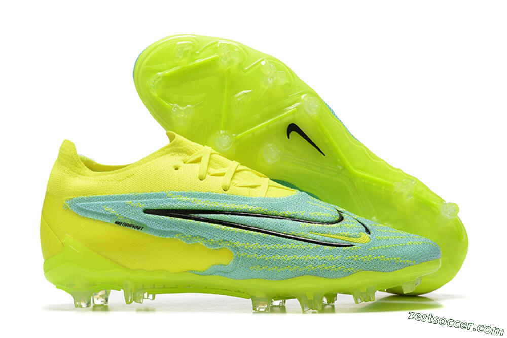 Nike Phantom GX Elite FG Low-Tops Soccer Cleats - Green/Blue/Black 0