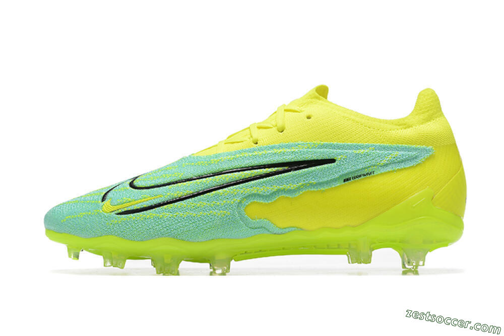 Nike Phantom GX Elite FG Low-Tops Soccer Cleats - Green/Blue/Black 2