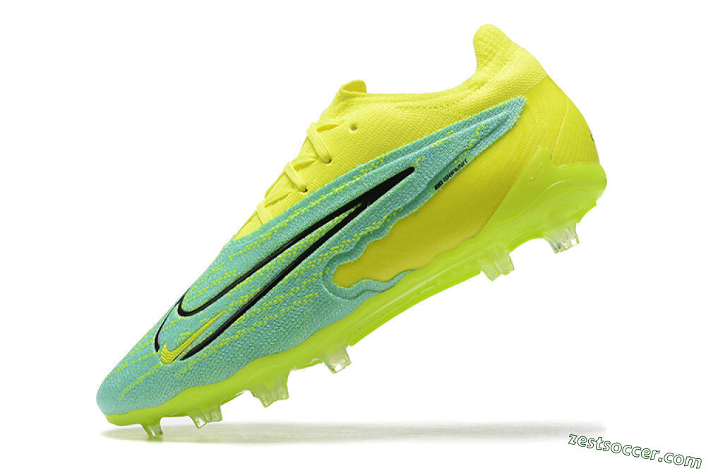 Nike Phantom GX Elite FG Low-Tops Soccer Cleats - Green/Blue/Black 8