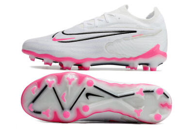 Nike Phantom GX Elite FG Low-Tops Soccer Cleats - White/Pink/Black