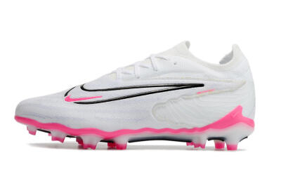 Nike Phantom GX Elite FG Low-Tops Soccer Cleats - White/Pink/Black