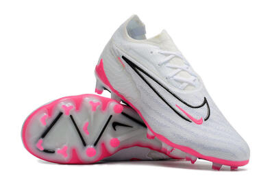 Nike Phantom GX Elite FG Low-Tops Soccer Cleats - White/Pink/Black