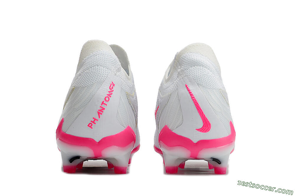 Nike Phantom GX Elite FG Low-Tops Soccer Cleats - White/Pink/Black 6