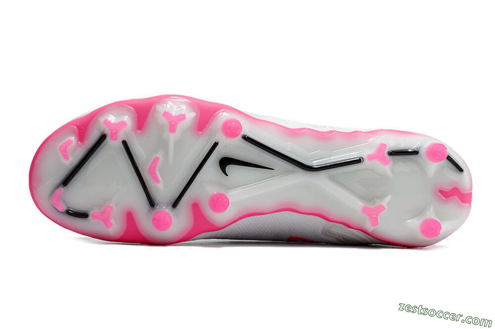 Nike Phantom GX Elite FG Low-Tops Soccer Cleats - White/Pink/Black 7