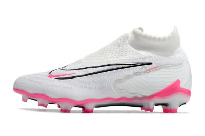 Nike Phantom GX Elite DF FG High-Tops Soccer Cleats - White/Black/Pink