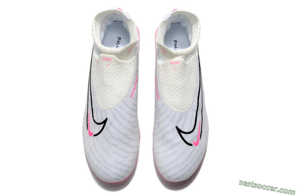 Nike Phantom GX Elite DF FG High-Tops Soccer Cleats - White/Black/Pink 5
