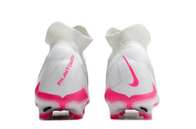 Nike Phantom GX Elite DF FG High-Tops Soccer Cleats - White/Black/Pink