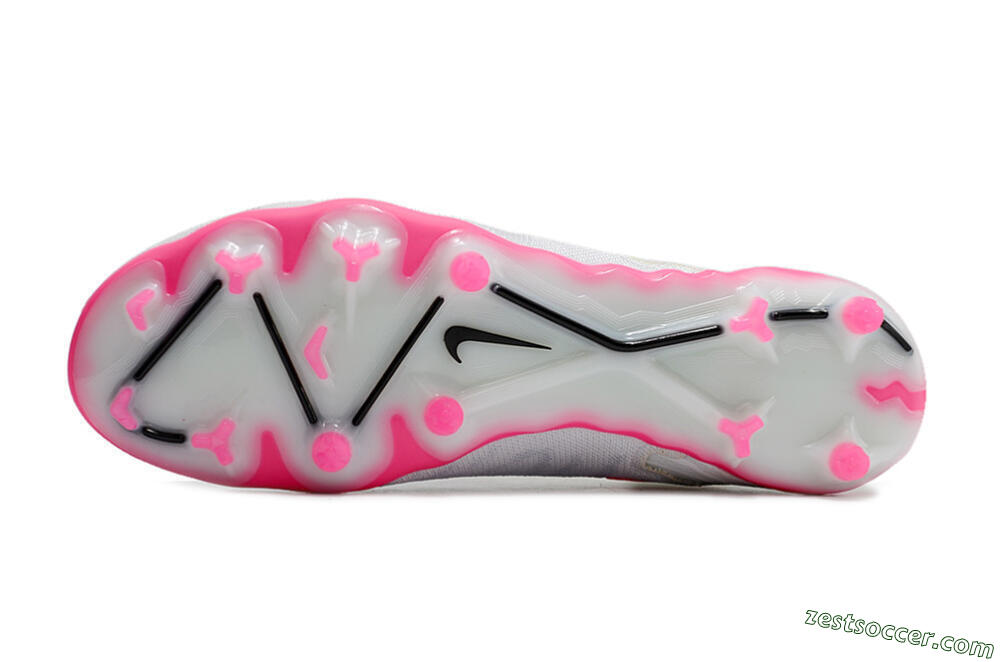 Nike Phantom GX Elite DF FG High-Tops Soccer Cleats - White/Black/Pink 7