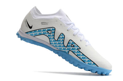 Nike Air Zoom Mercurial Vapor 15 Elite TF Low-Tops Soccer Shoes - White/Blue/Black