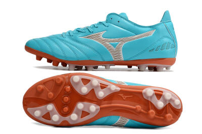 Mizuno Morelia Neo AG Low-Tops Soccer Cleats - Blue/White