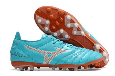 Mizuno Morelia Neo AG Low-Tops Soccer Cleats - Blue/White