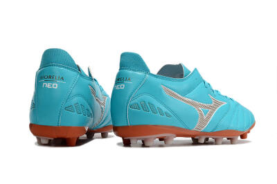 Mizuno Morelia Neo AG Low-Tops Soccer Cleats - Blue/White