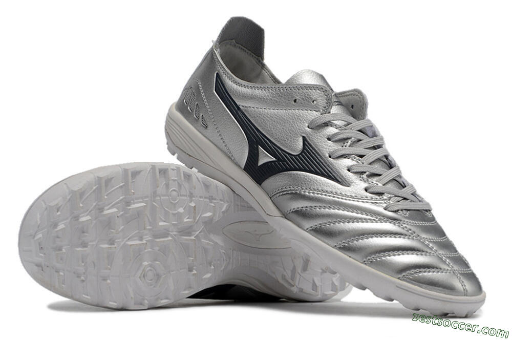 Mizuno Morelia Neo 3 Pro TF Low-Tops Soccer Shoes - Silver/Black 4