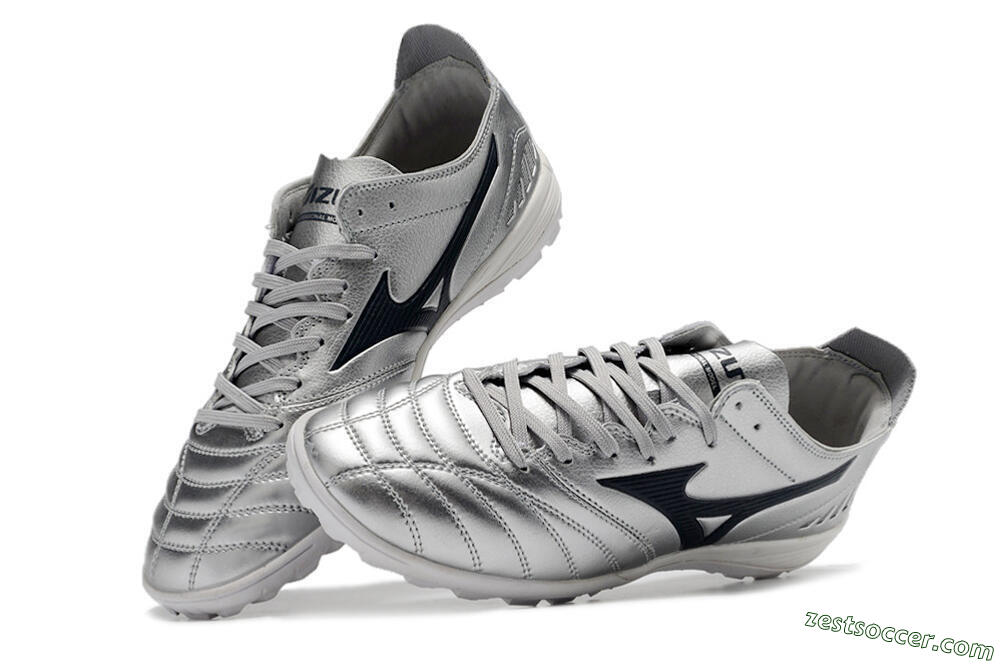 Mizuno Morelia Neo 3 Pro TF Low-Tops Soccer Shoes - Silver/Black 6