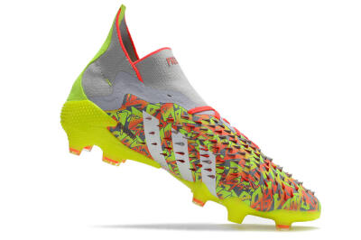 Adidas Predator Freak.1 FG High-Tops Soccer Cleats - Grey/Yellow/Orange