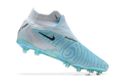 Nike Phantom GX Elite FG High-Tops Soccer Cleats - Blue/White/Brown/Black
