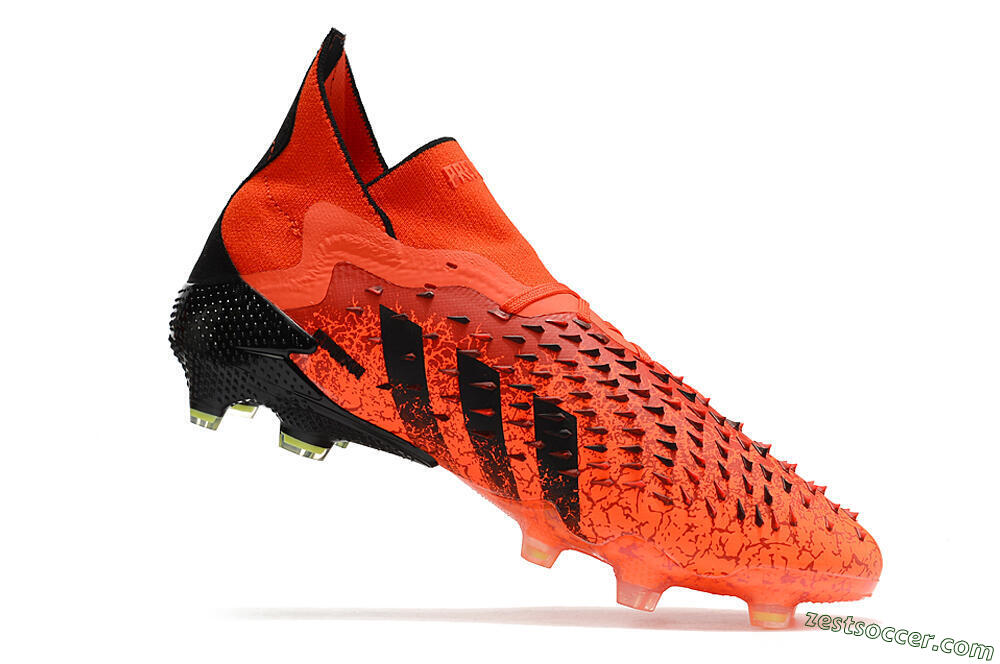Adidas Predator Freak.1 FG High-Tops Soccer Cleats - Red/Black 4