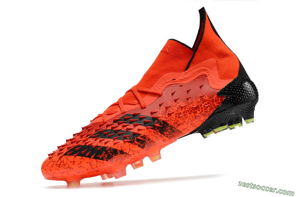 Adidas Predator Freak.1 FG High-Tops Soccer Cleats - Red/Black 5
