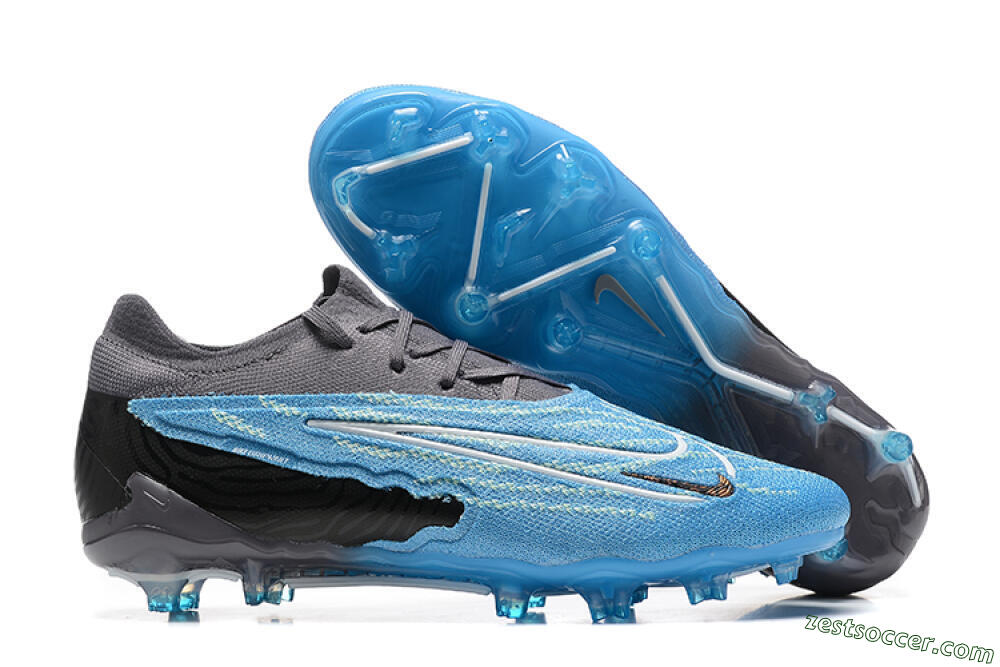 Nike Phantom GX Elite FG Low-Tops Soccer Cleats - Blue/Grey/White 0