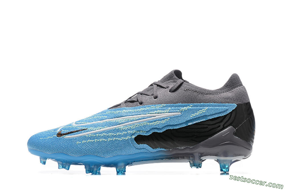Nike Phantom GX Elite FG Low-Tops Soccer Cleats - Blue/Grey/White 2