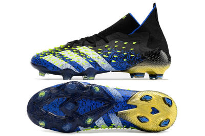 Adidas Predator Freak.1 FG High-Tops Soccer Cleats - Black/Blue/White