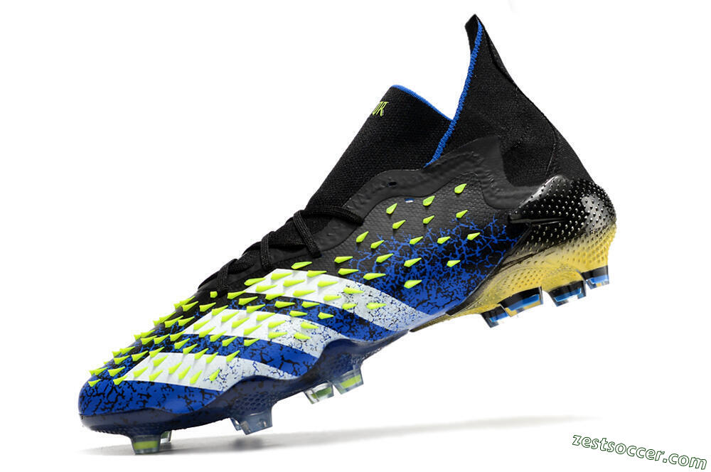 Adidas Predator Freak.1 FG High-Tops Soccer Cleats - Black/Blue/White 5