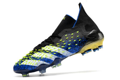 Adidas Predator Freak.1 FG High-Tops Soccer Cleats - Black/Blue/White