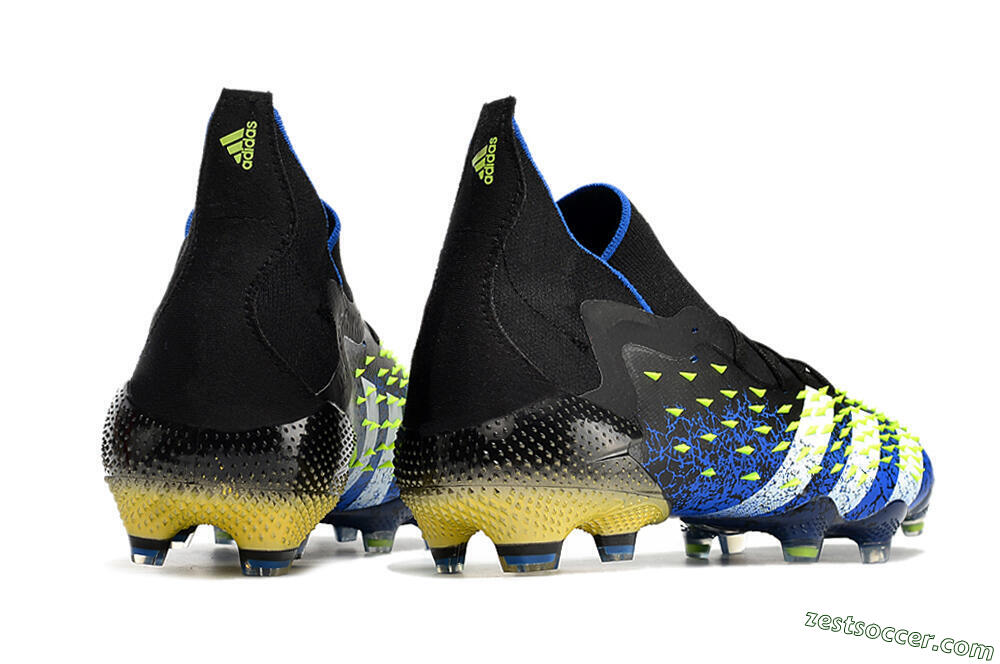 Adidas Predator Freak.1 FG High-Tops Soccer Cleats - Black/Blue/White 6