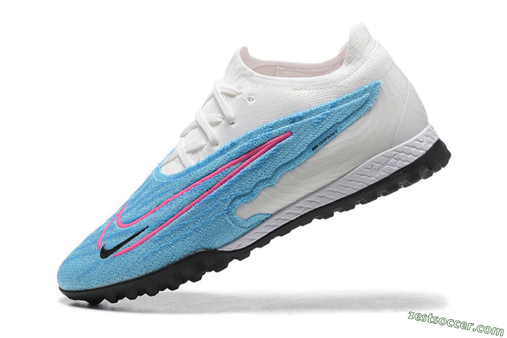 Nike Phantom GX Elite TF Low-Tops Soccer Shoes - Blue/White/Pink 8