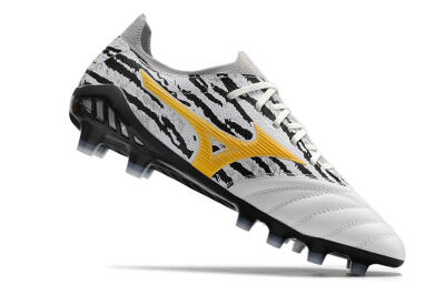 Mizuno Morelia Neo 3 Made in Japan FG Low-Tops Soccer Cleats - White/Black/Yellow