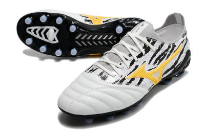 Mizuno Morelia Neo 3 Made in Japan FG Low-Tops Soccer Cleats - White/Black/Yellow