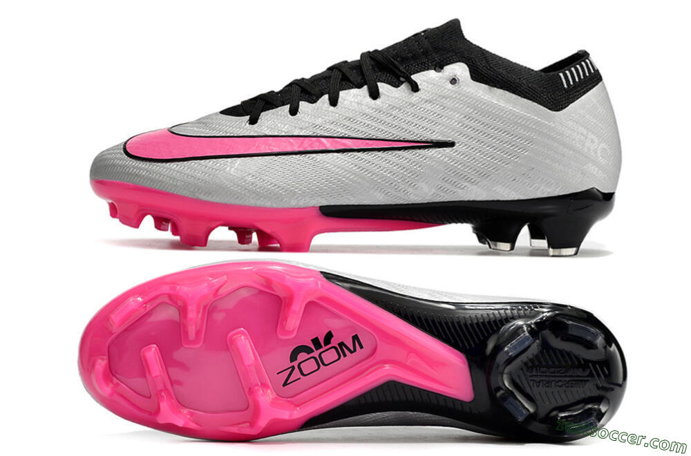 Nike Mercurial Vapor 15 Elite FG Low-Tops Soccer Cleats - Silver/Black/Pink 1