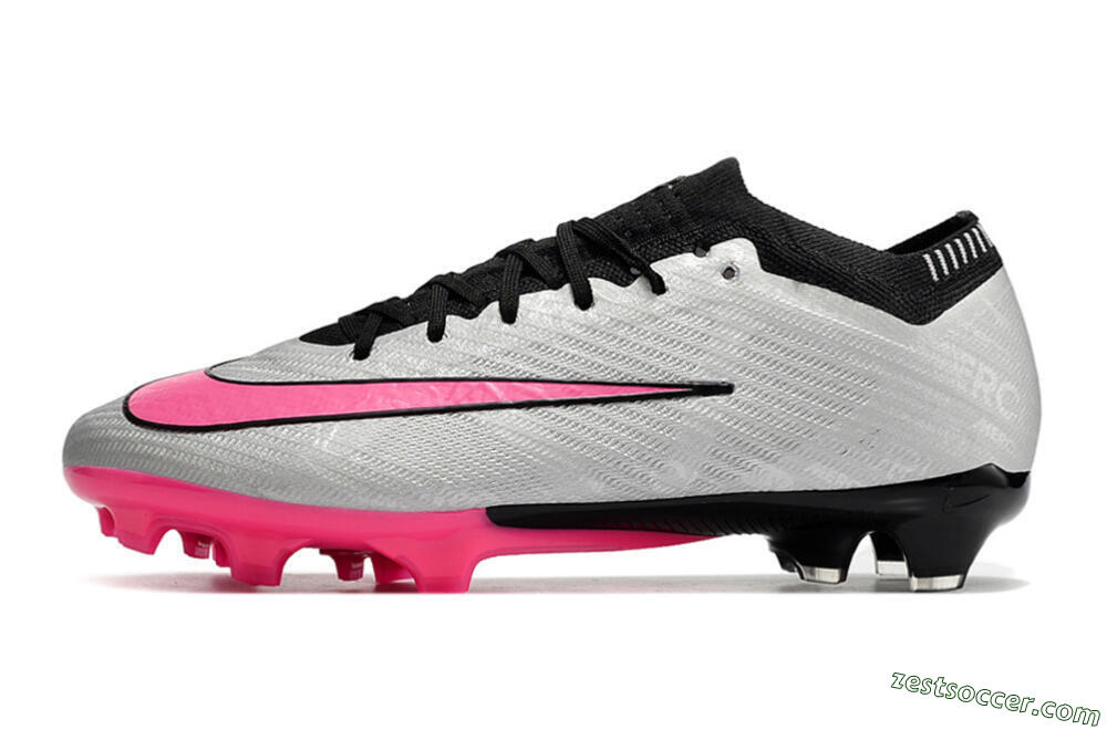 Nike Mercurial Vapor 15 Elite FG Low-Tops Soccer Cleats - Silver/Black/Pink 2