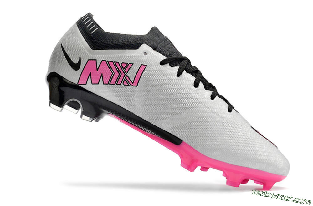 Nike Mercurial Vapor 15 Elite FG Low-Tops Soccer Cleats - Silver/Black/Pink 4