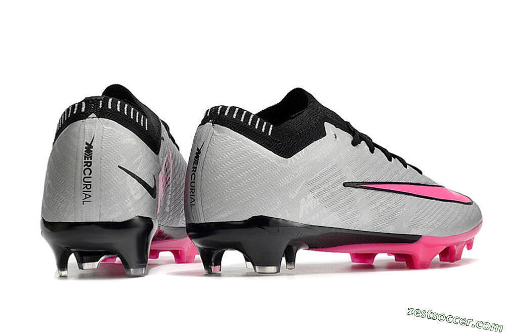 Nike Mercurial Vapor 15 Elite FG Low-Tops Soccer Cleats - Silver/Black/Pink 6
