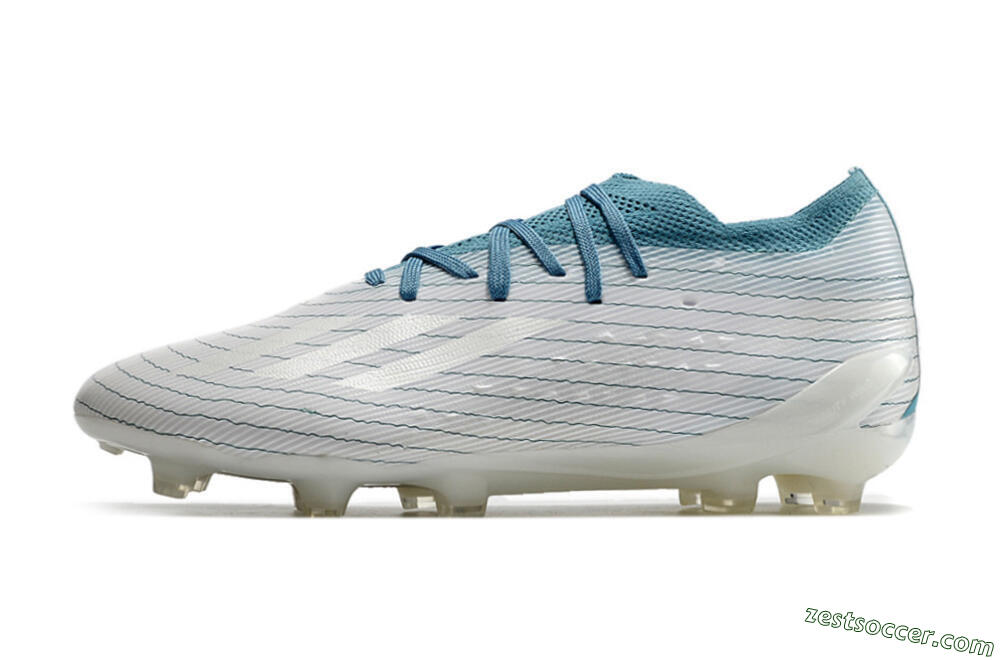 Adidas X Speedportal.1 2022 World Cup FG Low-Tops Soccer Cleats - White/Blue 2