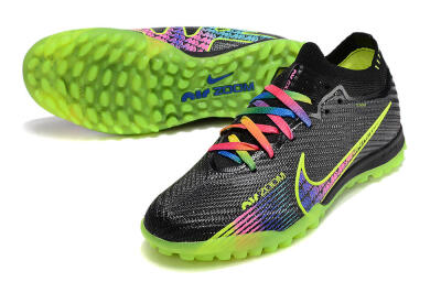 Nike Air Zoom Mercurial Vapor 15 Elite TF Low-Tops Soccer Shoes - Black/Green/Pink