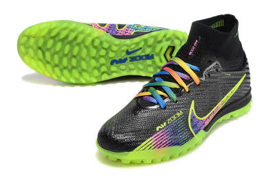 Nike Air Zoom Mercurial Superfly 9 Elite TF High-Tops Soccer Shoes - Black/Green/Pink