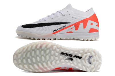 Nike Air Zoom Mercurial Vapor 15 Elite TF Low-Tops Soccer Shoes - White/Black/Red